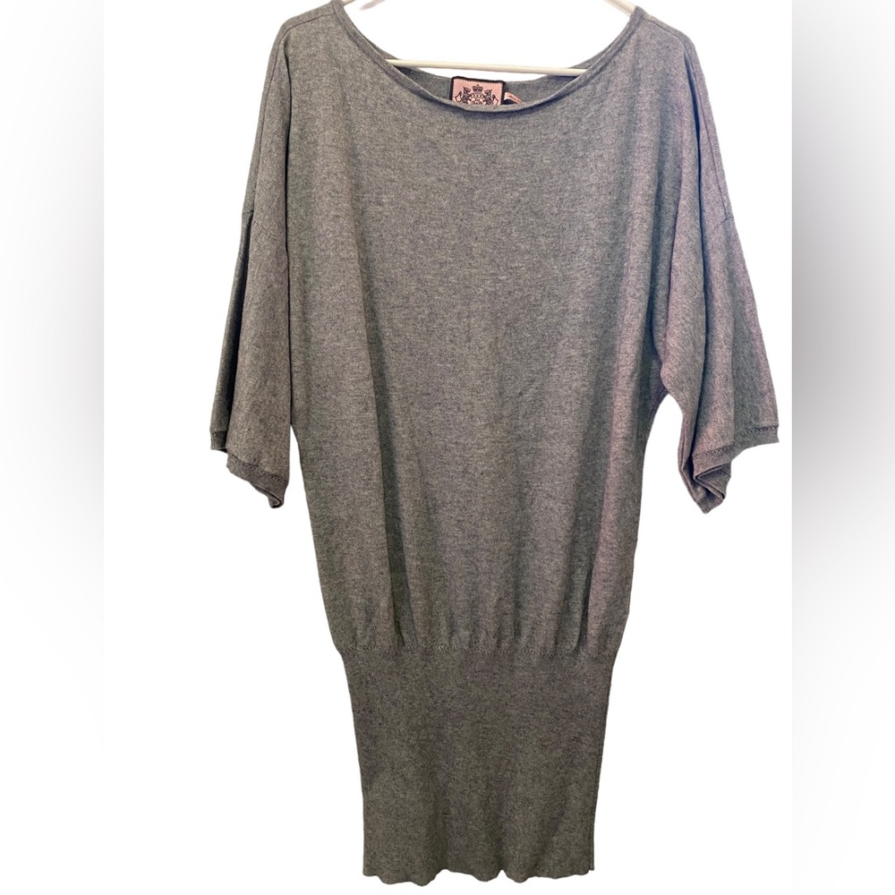 Y2K Juicy Couture grey cashmere blend sweater dress